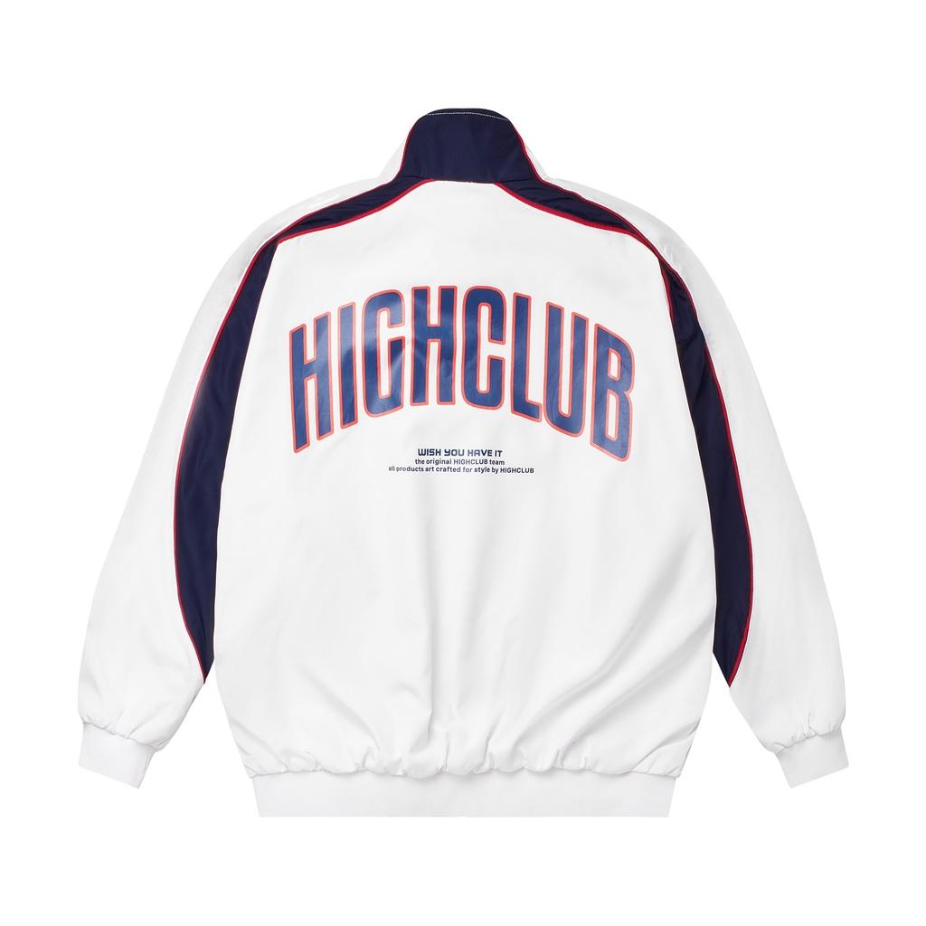 Áo Khoác ATHLETE TRACK JACKET màu trắng vải dù cổ đứng HIGHCLUB