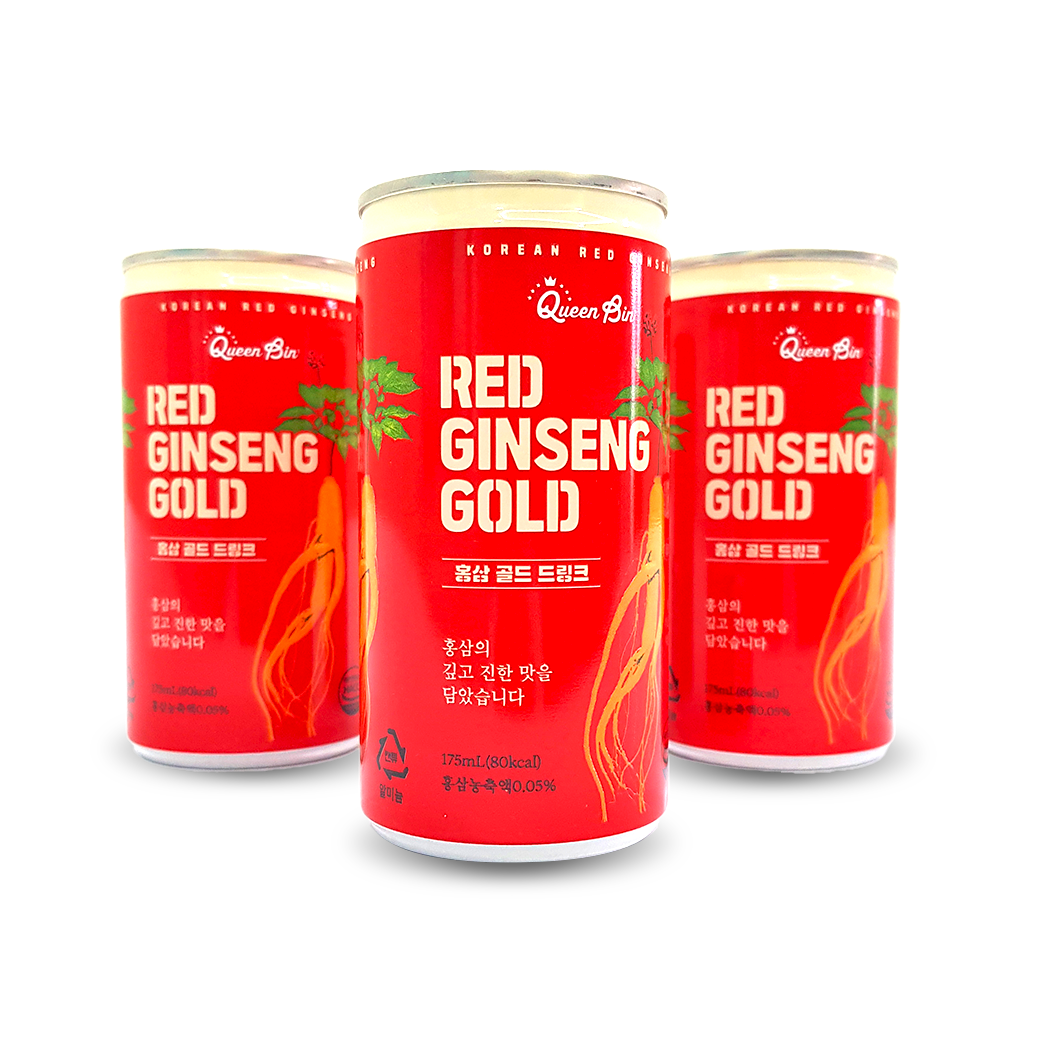 Nước Uống hồng sâm QB - Red Ginseng Gold QB thể tích 175ml/ lon ( thùng 30 lon và xách 12 lon)