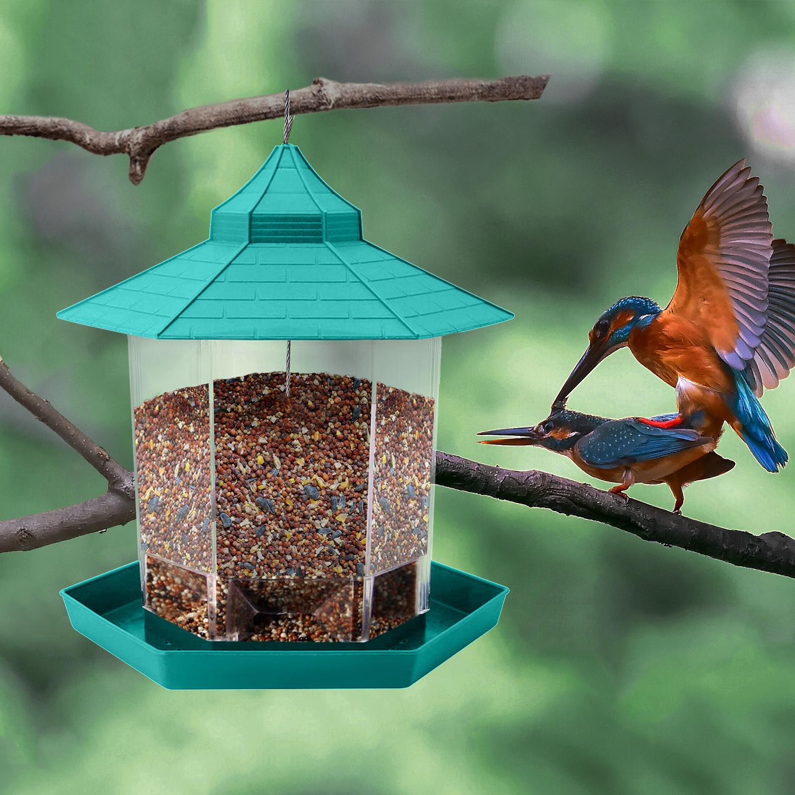 Máy cho chim hoang dã Hình lục giác có mái che cho sân vườn
