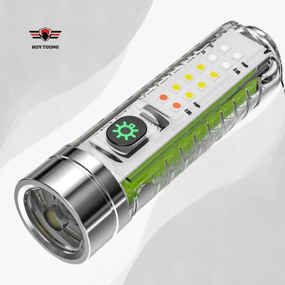 Đèn pin mini siêu sáng chống nước, cầm tay chiếu xa 4 chế độ - Huy Tưởng