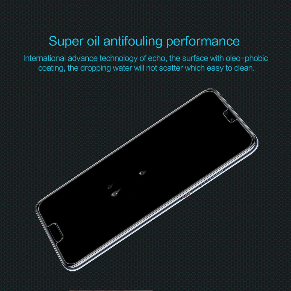 Miếng dán kính cường lực cho Huawei P20 Pro hiệu Nillkin Amazing H (độ cứng 9H, mỏng 0.33mm, chống dầu, hạn chế vân tay) - hàng nhập khẩu