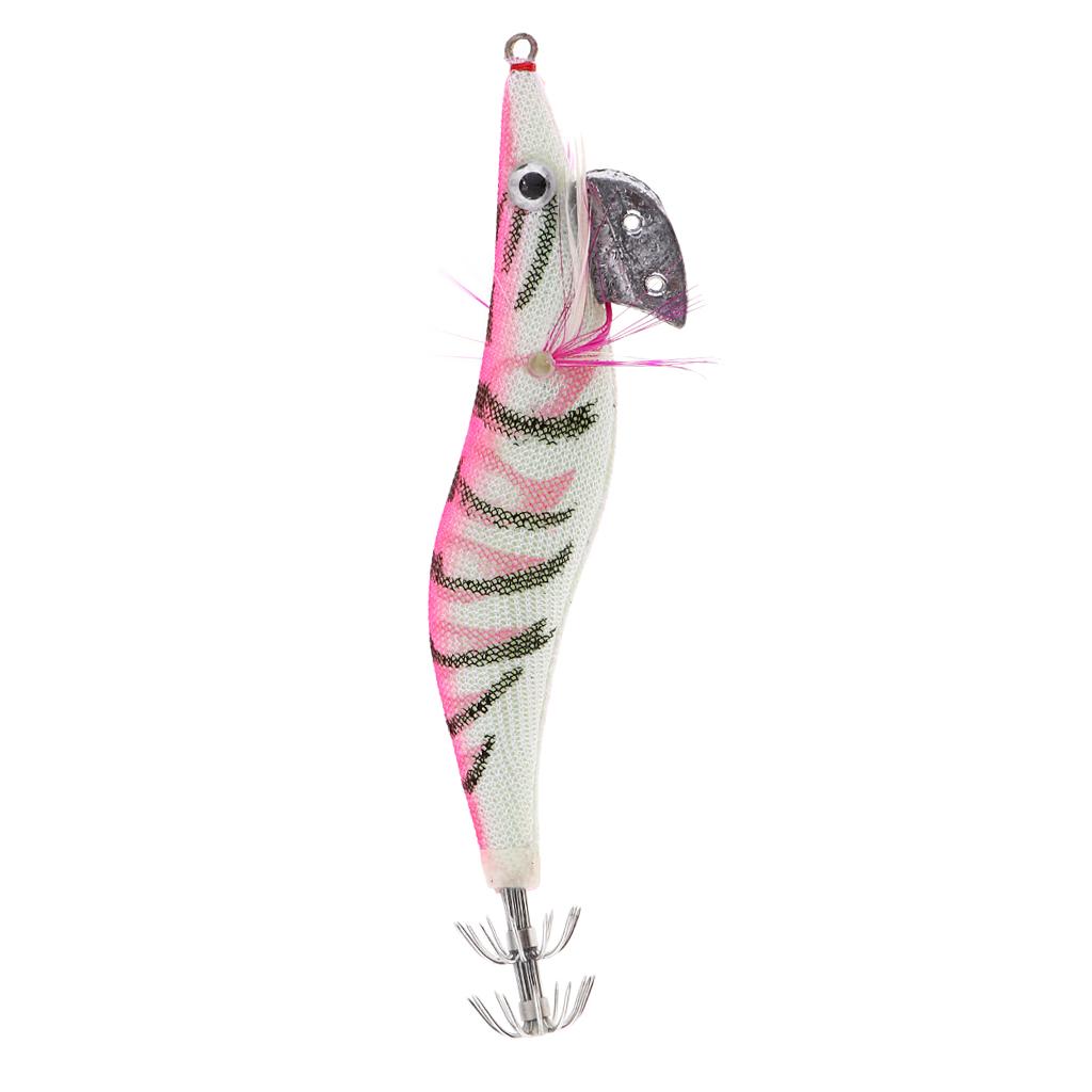 Silicone Simulation Noctilucent Soft Prawn Shrimp Fishing Lure Hook Bait