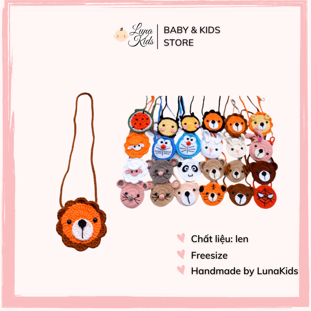 Túi đựng tỏi handmade cho bé trai bé gái trẻ sơ sinh - LunaKids [Ảnh thật