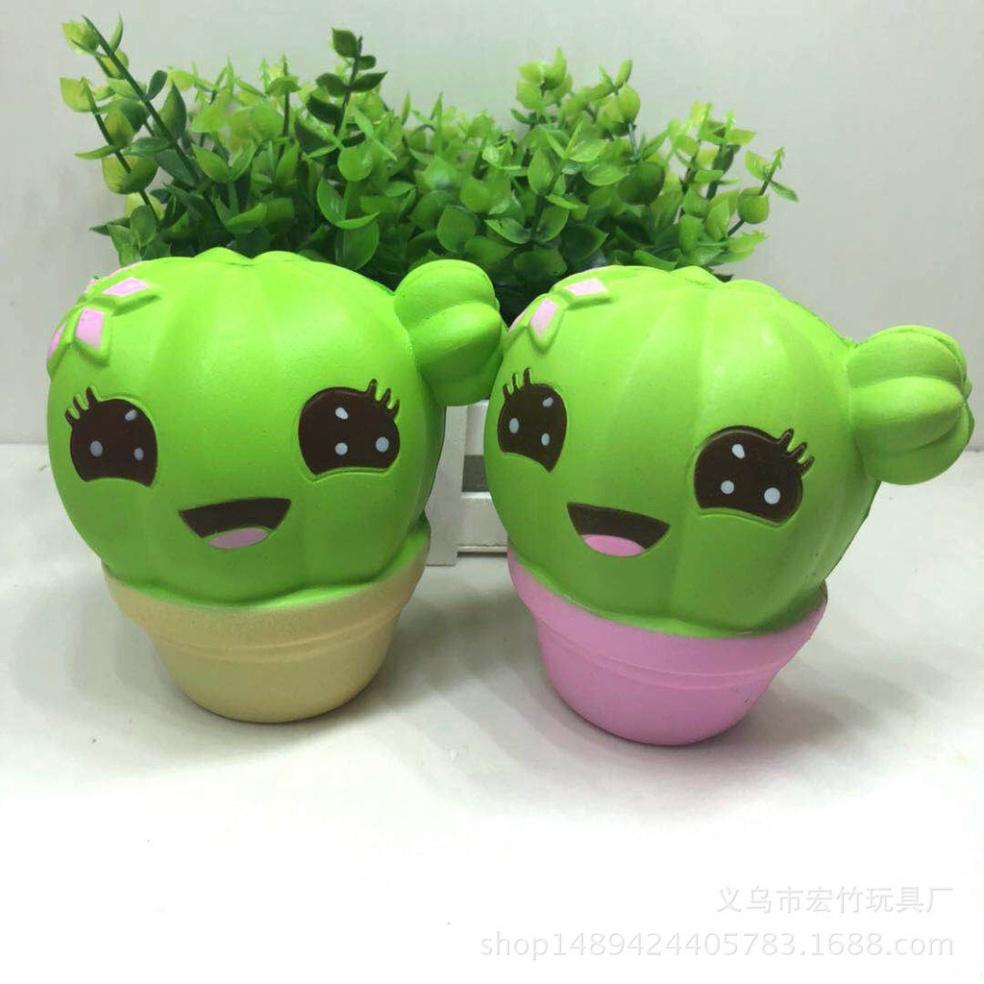 Squishy Lớn JUMBO Hình CHẬU CÂY XƯƠNG RỒNG Đồ Chơi Xốp Giảm Stress Hình mềm mịn dễ Thương đàn hồi Cho Bé