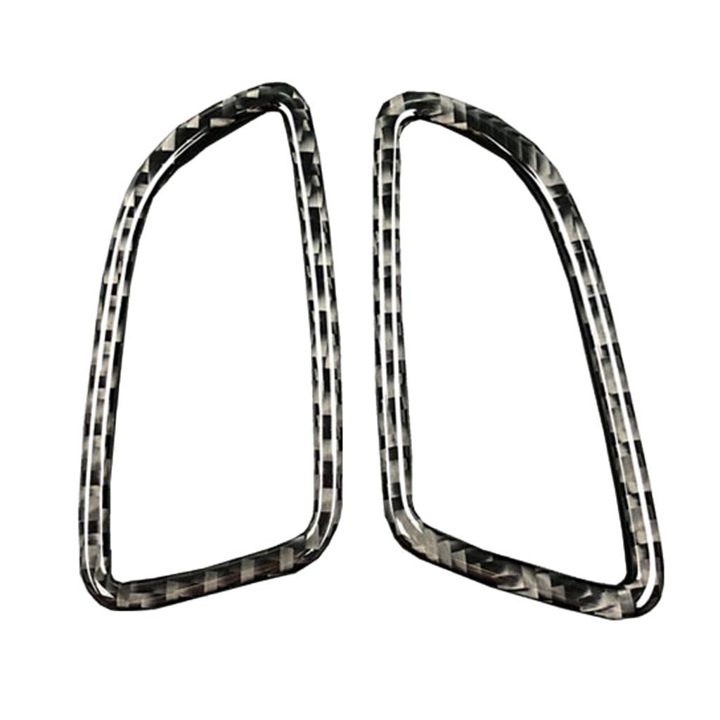 2x Air Vent Outlet Cover Trim Frame Sticker for W205 Carbon Fiber