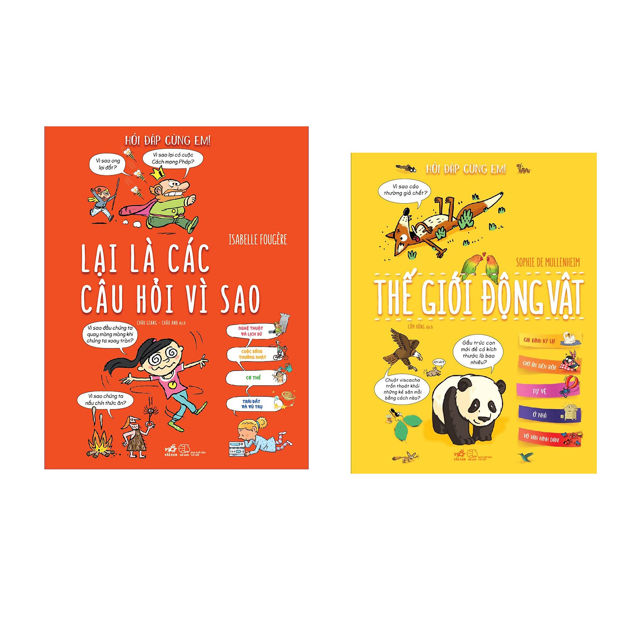 Combo 2 cuốn sách Hỏi đáp cùng em: Lại là các câu hỏi vì sao  +  Thế giới động vật