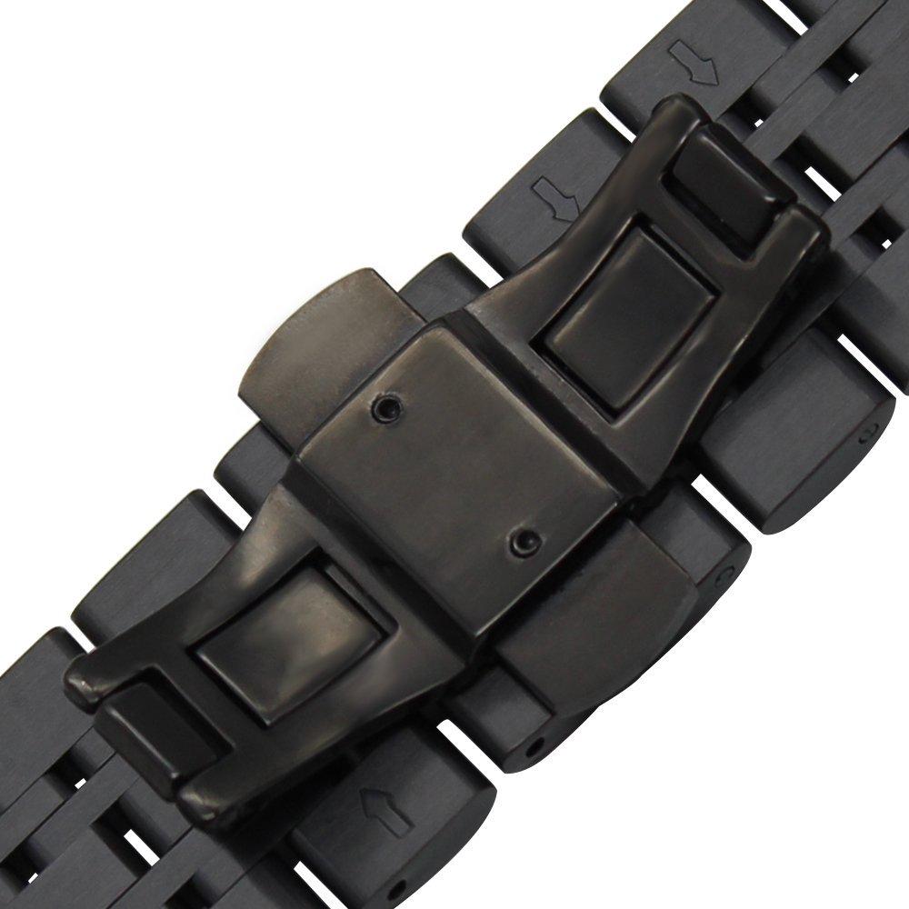 Bộ dây đeo bằng thép không gỉ có khóa bướm cho đồng hồ Garmin Vivoactive 3