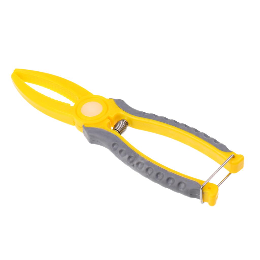 Plastic Grip Clamp Fishing Pliers Lip Gripper Grabber Clip with Lanyard