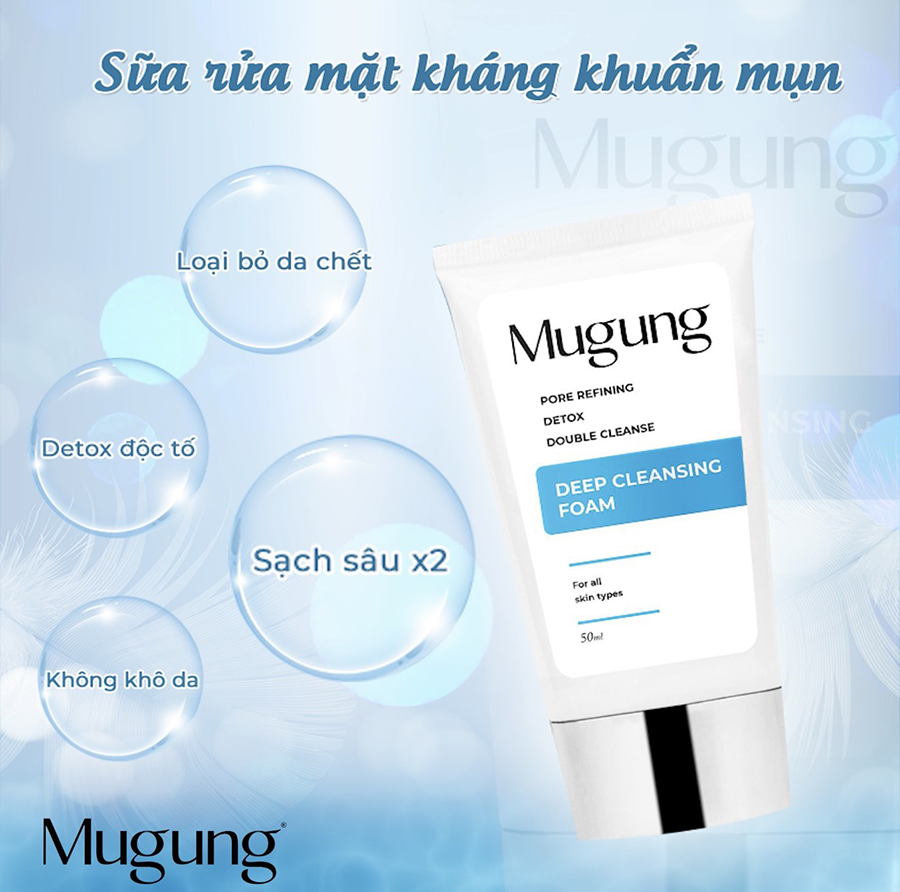 Combo Sữa Rửa Mặt và Serum Mugung Dưỡng da 24k xóa thâm nám chống lão hóa chứa Vitamin C,E, collagen