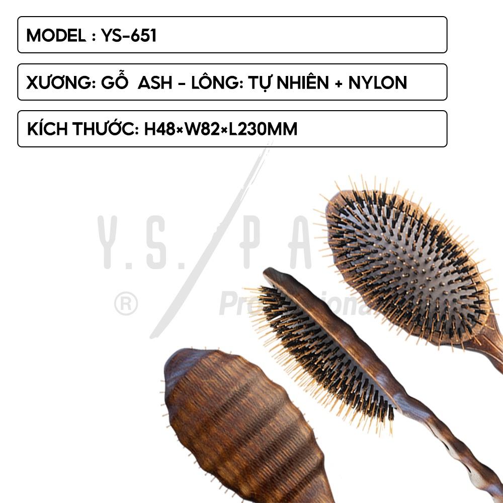 Lô sấy tóc Luster Wood Styler YS PARK lược phẳng truyền thống chính hãng YS-651