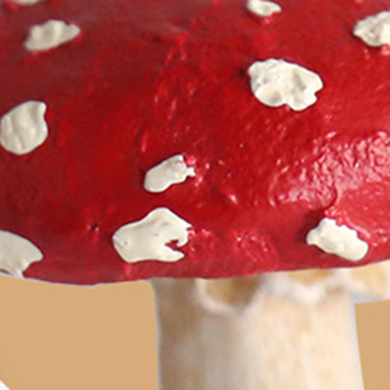Mushroom Figure Yard Decoration Garden Ornament Durable Figurine for Fairy Patio