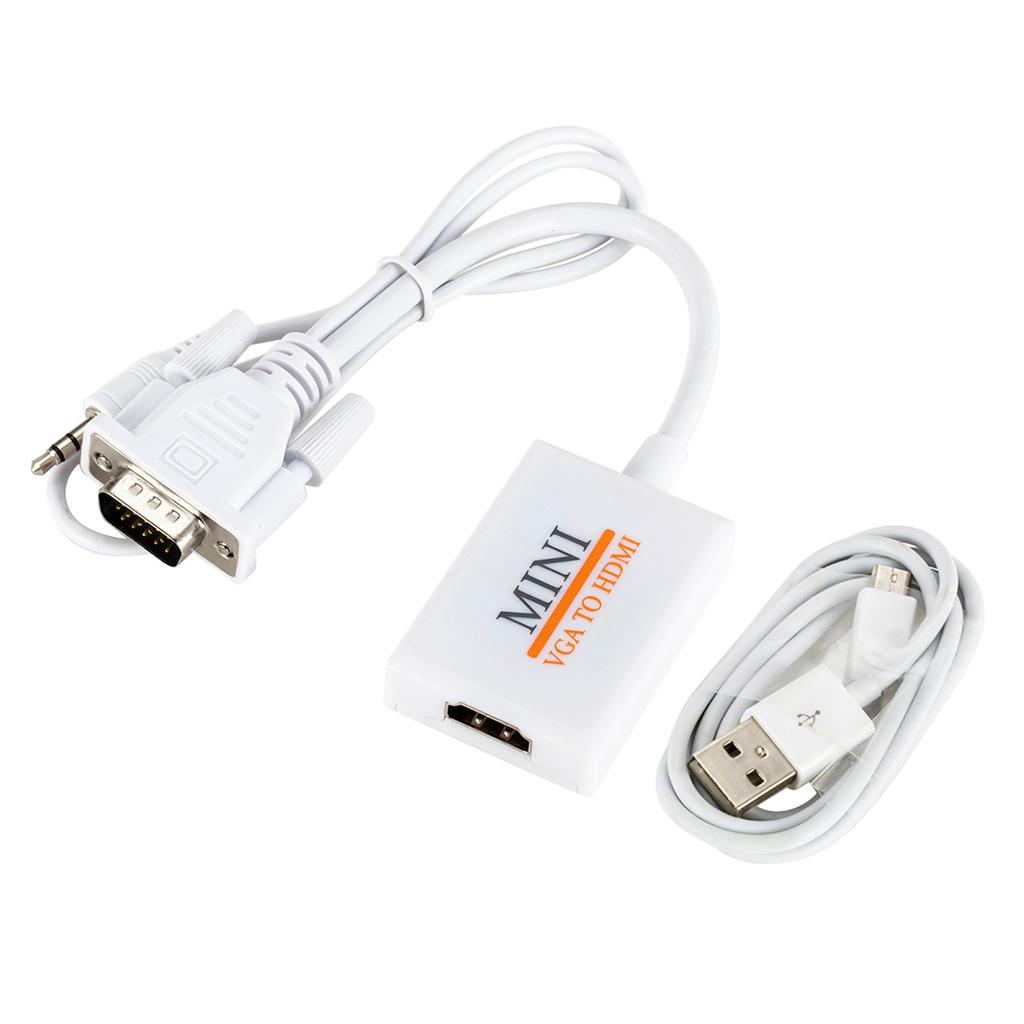 VGA Male To HDM Female 1080P HD+Audio TV AV HDTV Video Cable Converter