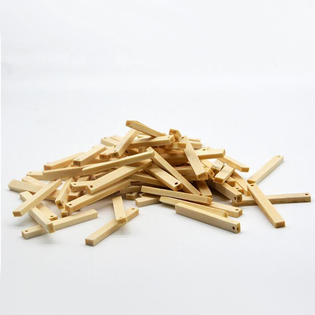3-5pack 50 Pieces Unfinished Wood Pendants Beads Wooden Tags for Crafts DIY