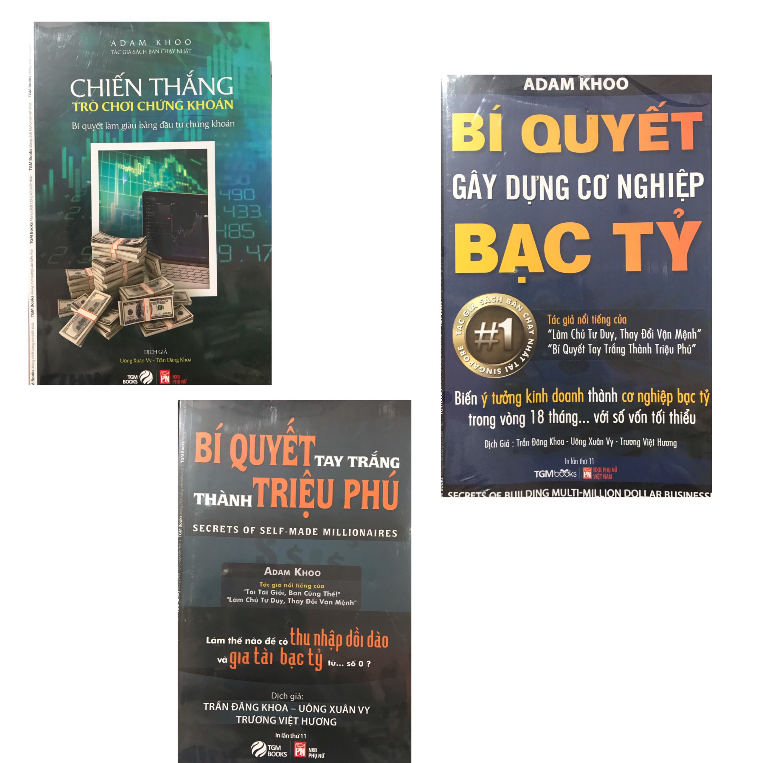 Combo Chiến thắng trò chơi chứng khoán + BÍ quyết gây dựng cơ nghiệp bạc tỷ + Bí quyết tay trắng thành triệu phú