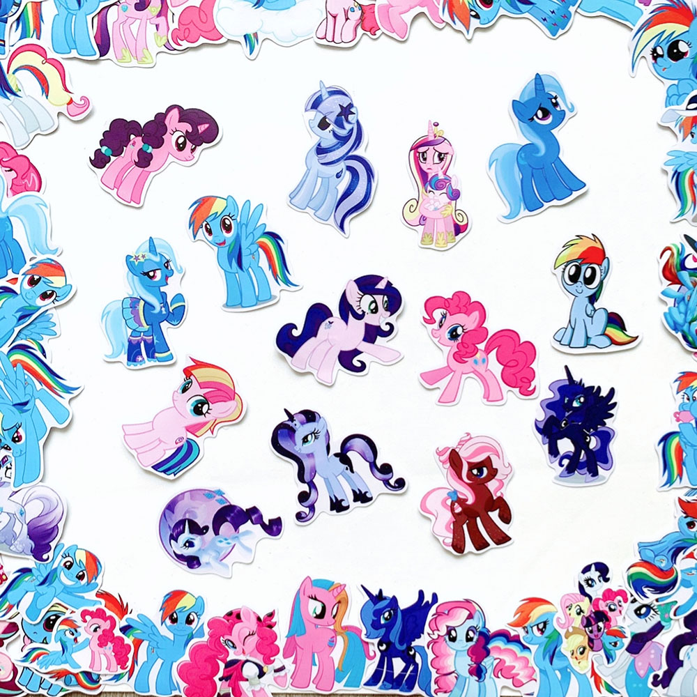 Bộ 50 Sticker Pony (2020) Hình Dán Chủ Đề Ngựa Một Sừng Chống Nước Decal Chất Lượng Cao Trang Trí Va Ly Du Lịch Xe Đạp Xe Máy Xe Điện Motor Laptop Nón Bảo Hiểm Máy Tính Học Sinh Tủ Quần Áo Nắp Lưng Điện Thoại