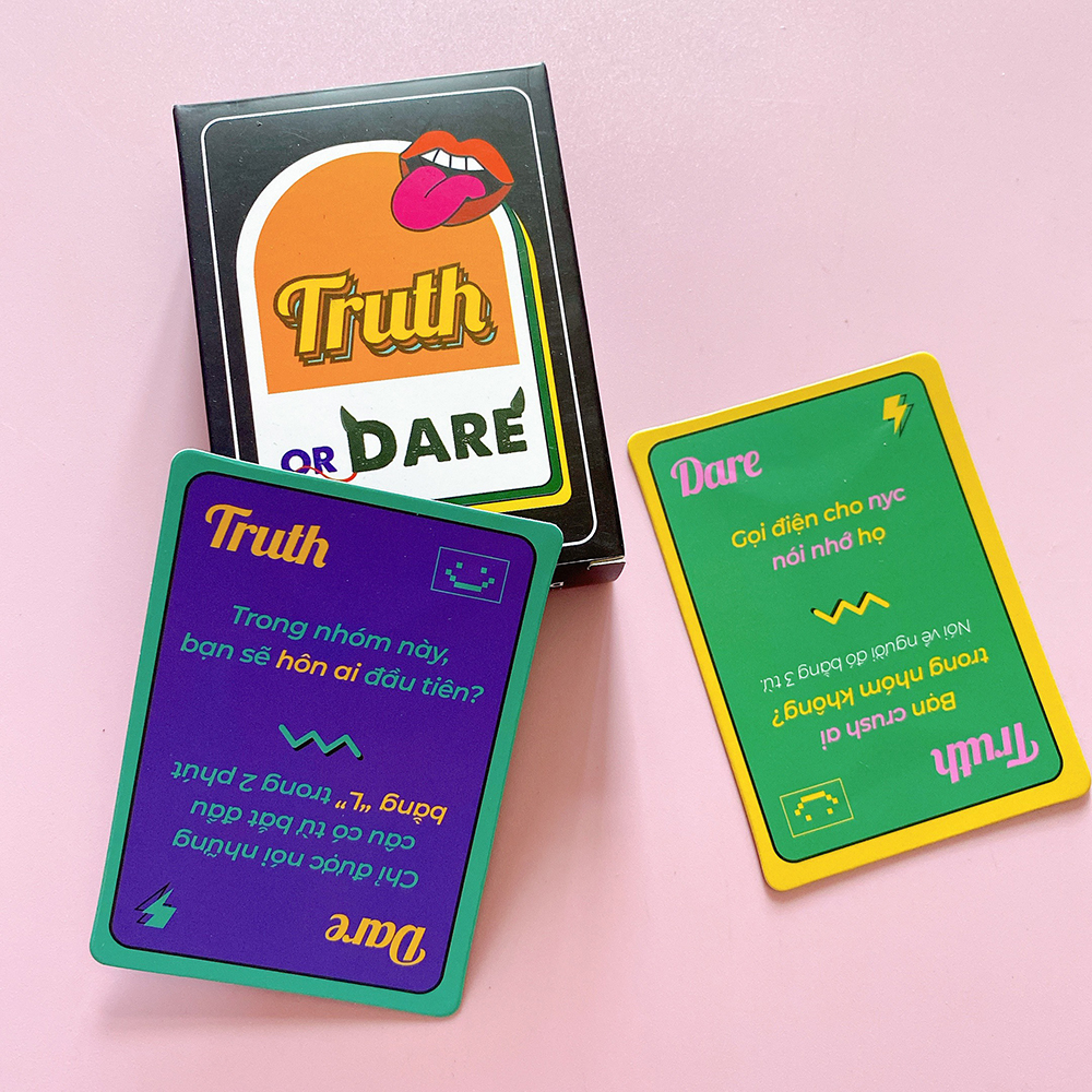 Bộ Bài Drinking Game Truth Or Dare 52 Lá Thách Hay Thật Lói Hay Lèm Cho Nhóm Bạn Uống Bia Vui Nhộn