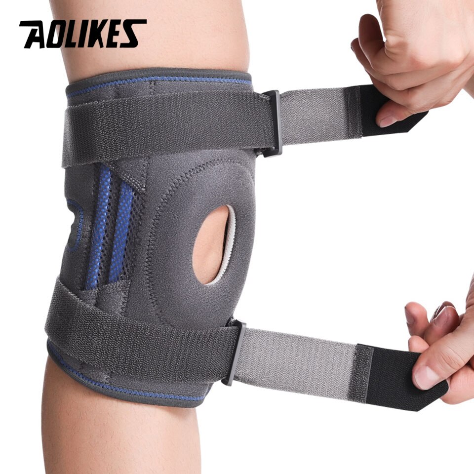 Bó Gối Thể Thao Aolikes Kneepad Có Lò Xo Trợ Lực Và Dây Quấn Cố Định (1 Chiếc) 