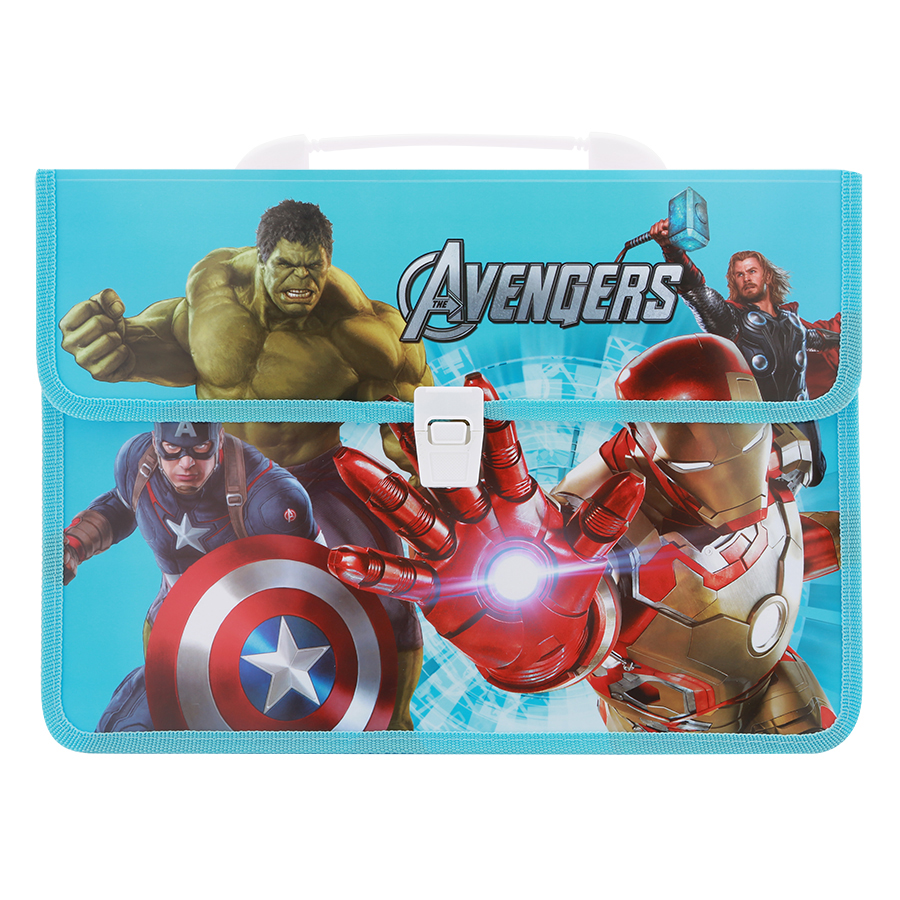 Combo Cặp Học Sinh 2 Ngăn Và Thước Nhựa - Hình Avengers