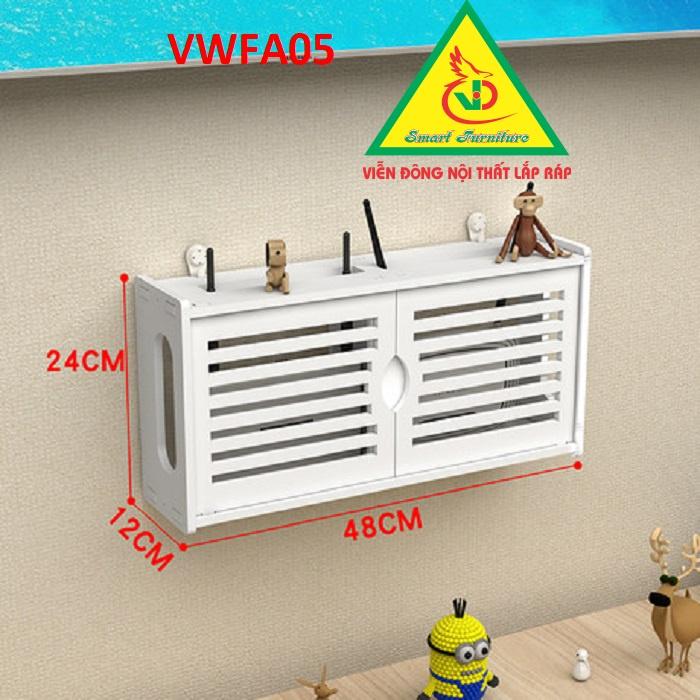 KỆ WIFI TREO TƯỜNG - TỦ KỆ ĐA NĂNG VWFA01.1- NỘI THẤT LẮP RÁP Viendong Adv