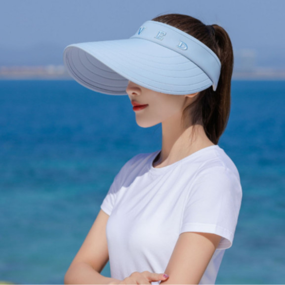 Mũ chống nắng nửa đầu rộng vành cao cấp mới, nón nửa đầu rộng vành