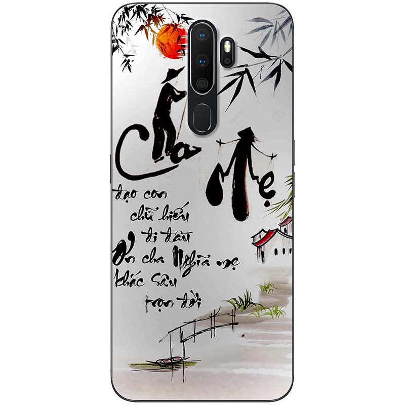 Ốp lưng dành cho Oppo A9  mẫu Thư pháp cha mẹ