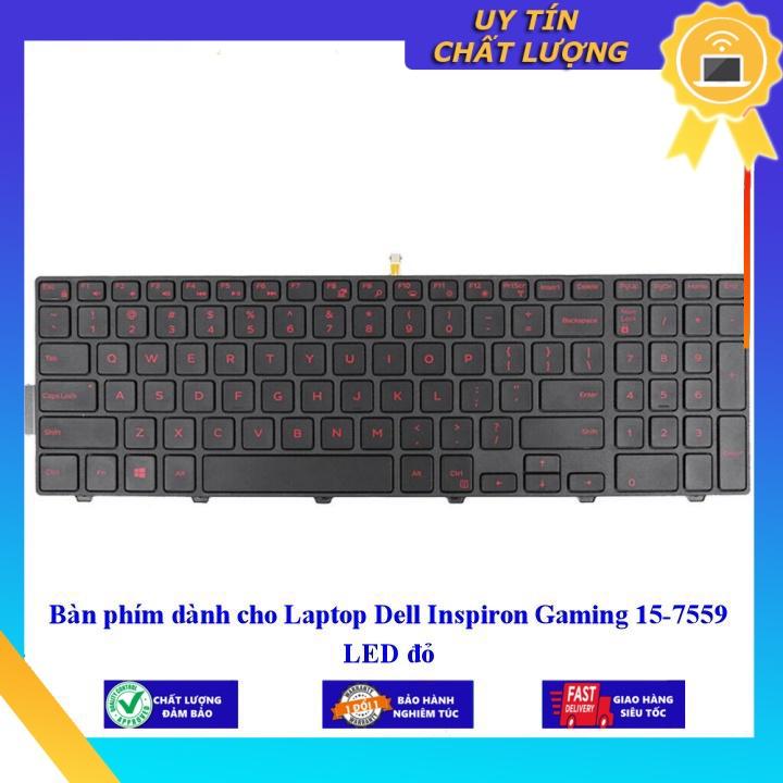 Bàn phím dùng cho Laptop Dell Inspiron Gaming 15-7559 LED đỏ - Phím Zin - Hàng chính hãng  MIKEY2436