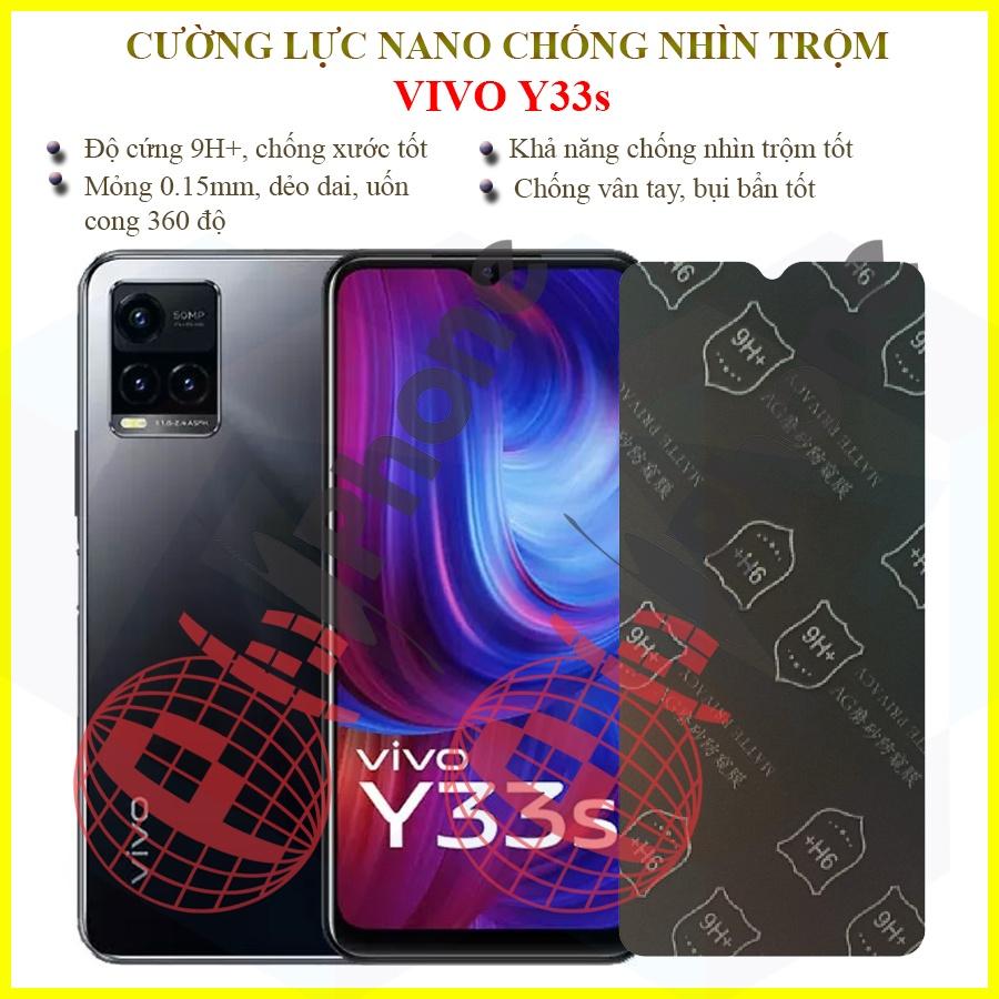 Dán chống nhìn trộm dành cho  Vivo Y33s - Dán cường lực dẻo nano 9H+