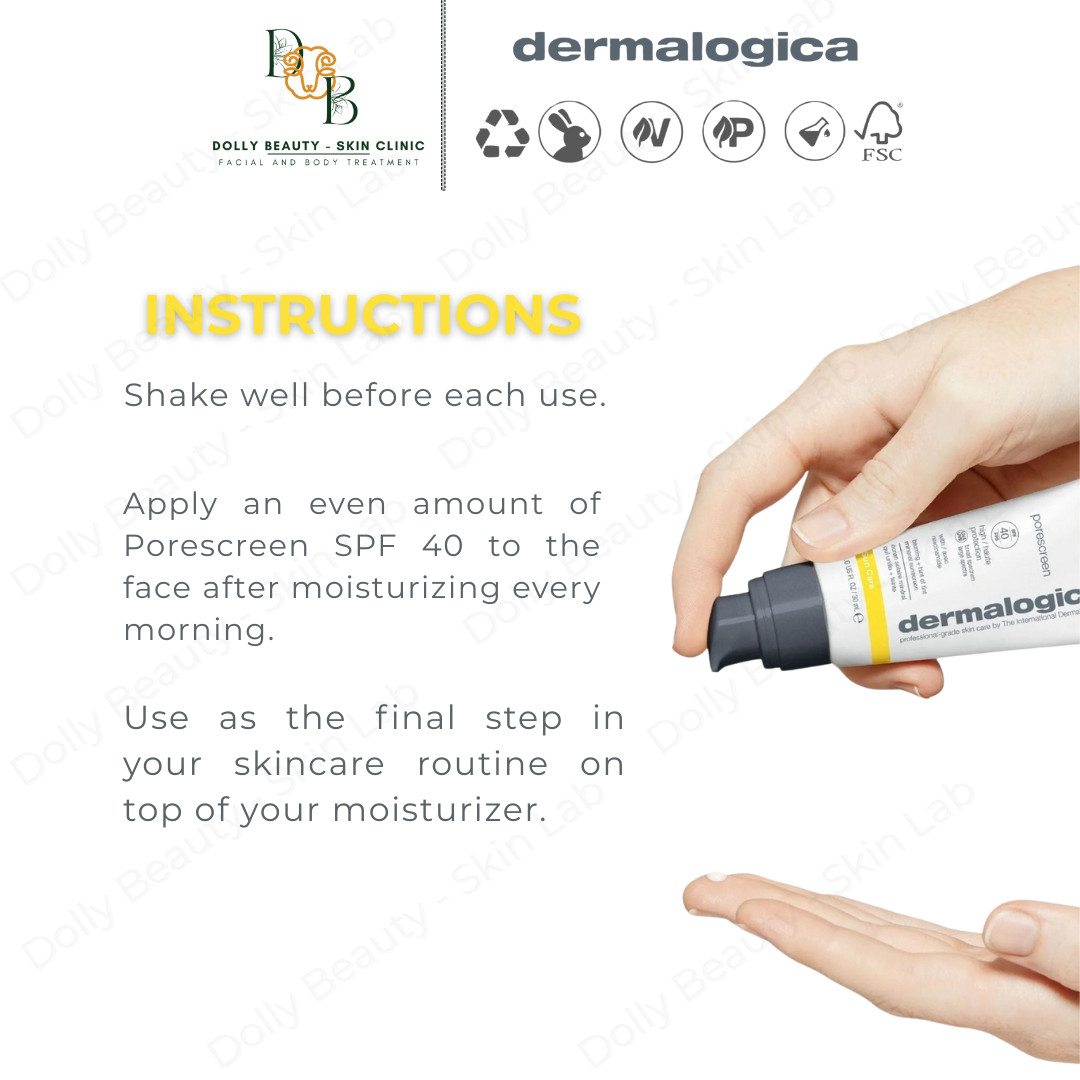 DERMALOGICA Kem Chống Nắng Vật Lý Che Phủ Lỗ Chân Lông PORESCREEN spf40