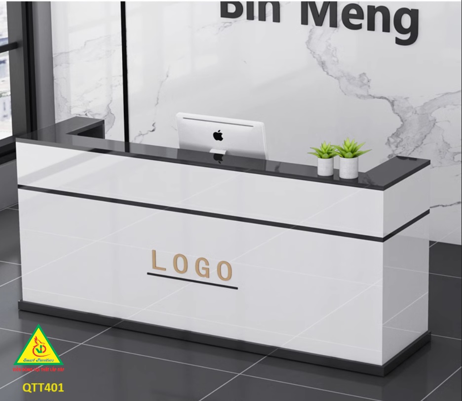QUẦY LỄ TÂN, QUẦY TIẾP TÂN, QUẦY TÍNH TIỀN, QUẦY THU NGÂN QTT401 - Nội thất lắp ráp Viễn Đông Adv