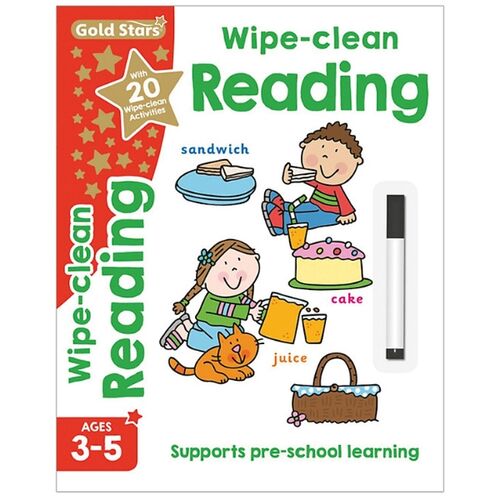Gold Stars Wipe-Clean Reading