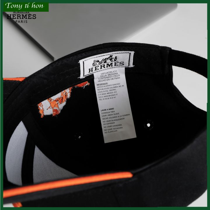 [ Miễn ship / giảm giá ] MŨ NÓN LƯỠI TRAI NAM NỮ LOGO H HER.MES CAO CẤP - màu trắng logo xanh