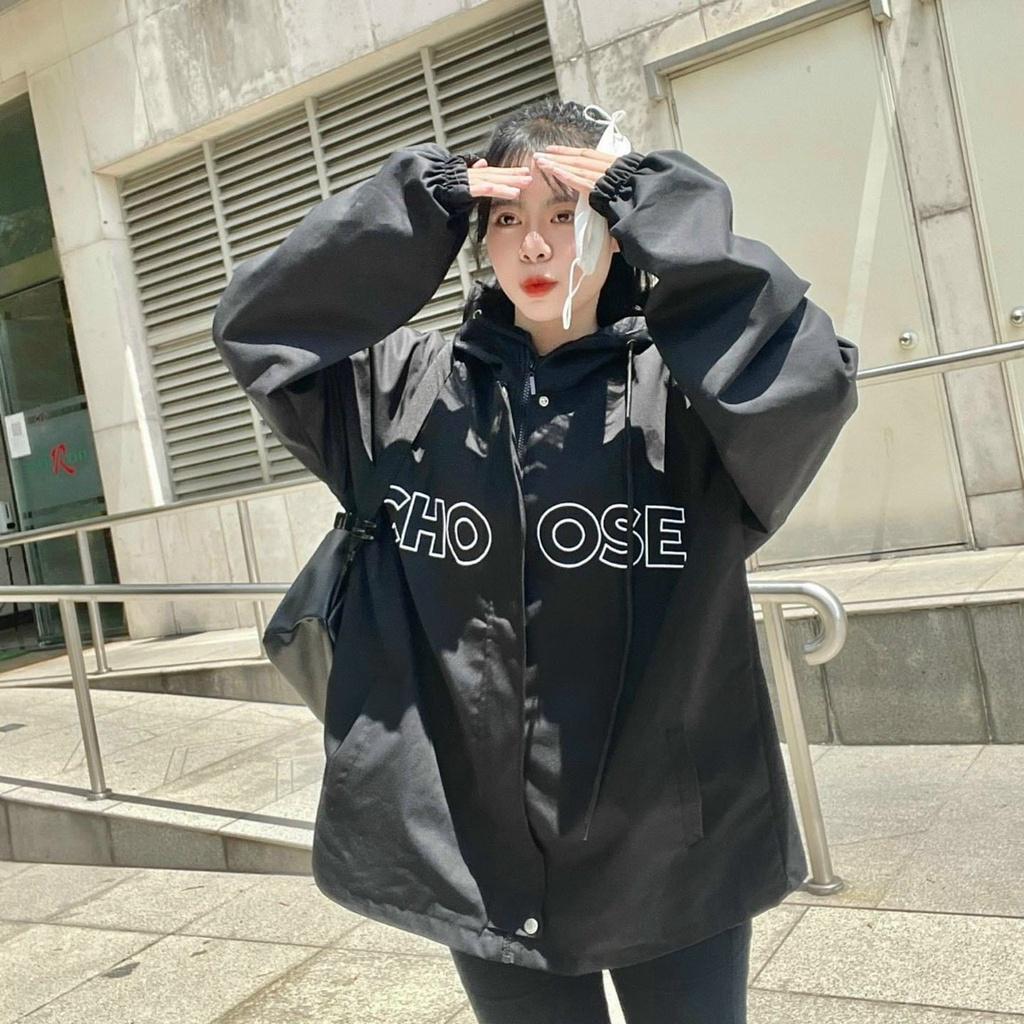 Áo khoác bomber kaki nam nữ form rộng CHOOSE phong cách ulzzang Jacket Unisex SENAVA