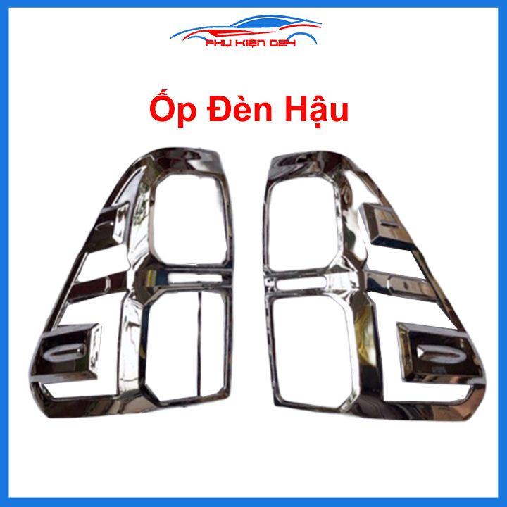 Ốp viền đèn pha hậu mạ crom Hilux Revo 2016-2017-2018-2019-2020 chống trầy trang trí bảo vệ xe