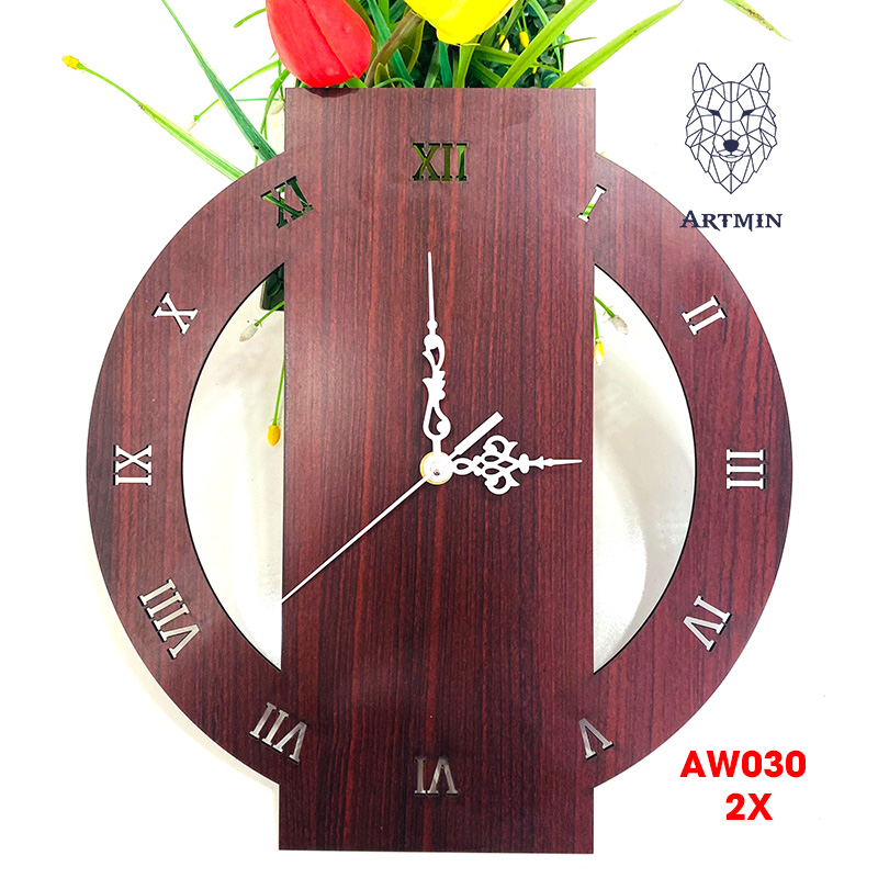 AW030 - Đồng Hồ Gỗ Decor Trang Trí Nhà Cửa – Đồng Hồ Treo Tường Được Yêu Thích