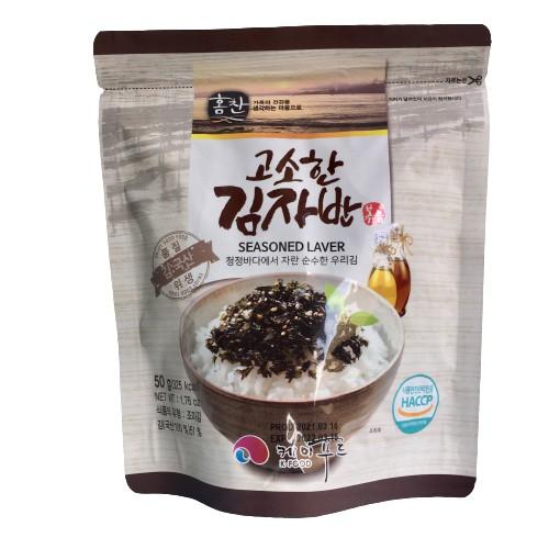 Rong biển vụn ăn liền /Trộn cơm Hàn Quốc/Khối lượng 50G/Xé ra ăn liền hoặc ăn với cơm/Vị oliu/Thơm ngon/Bổ dưỡng