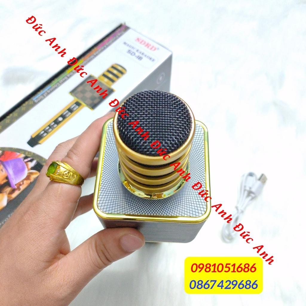 Micro Karaoke Bluetotoh SD18 Kiêm Loa và Mic - Âm Thanh Chất Lượng , Hát Nhẹ Thu Giọng Tốt , Dễ Sử Dụng