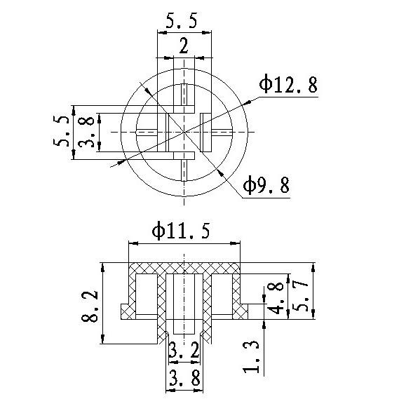 10 cái Nắp nút nhấn A24 12 * 12 * 7.3