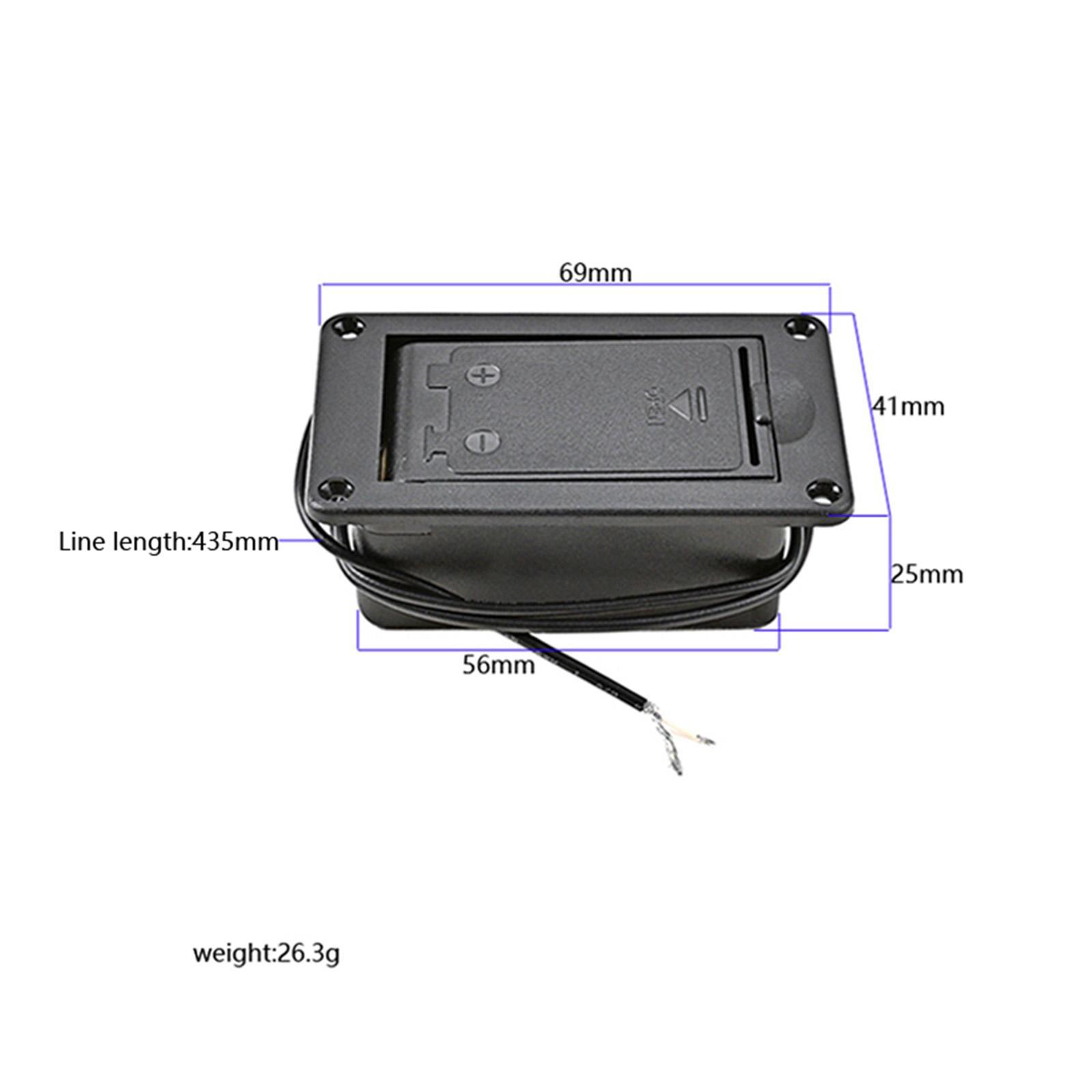 Guitar Pickup Battery Box Battery Case Lightweight for Guitar Bass Pickup