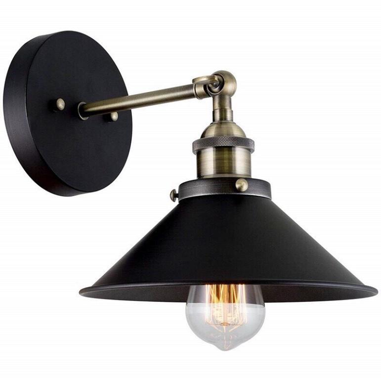 Đèn tường, đèn tường Mẫu đèn vách Vintage chao hình nón cổ điển DDT