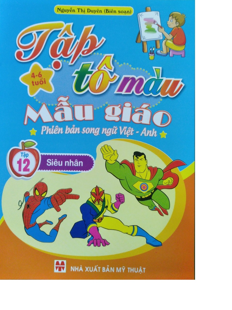 Sách - Combo 14 cuốn Tập tô màu mẫu giáo Phiên bản song ngữ Việt Anh