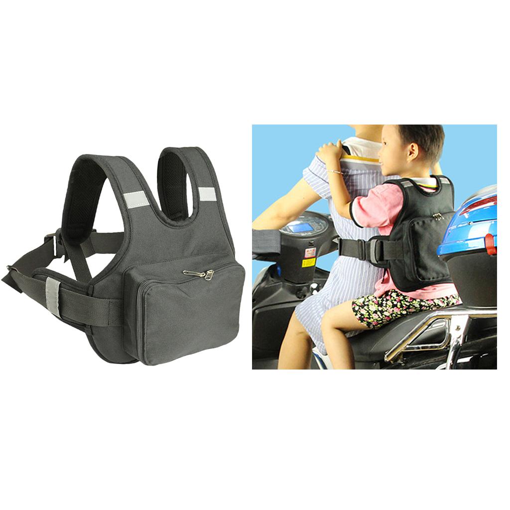 2 Pieces Motorcycle Bicycle Child Safety Belt Bike Safety Seat Strap Harness