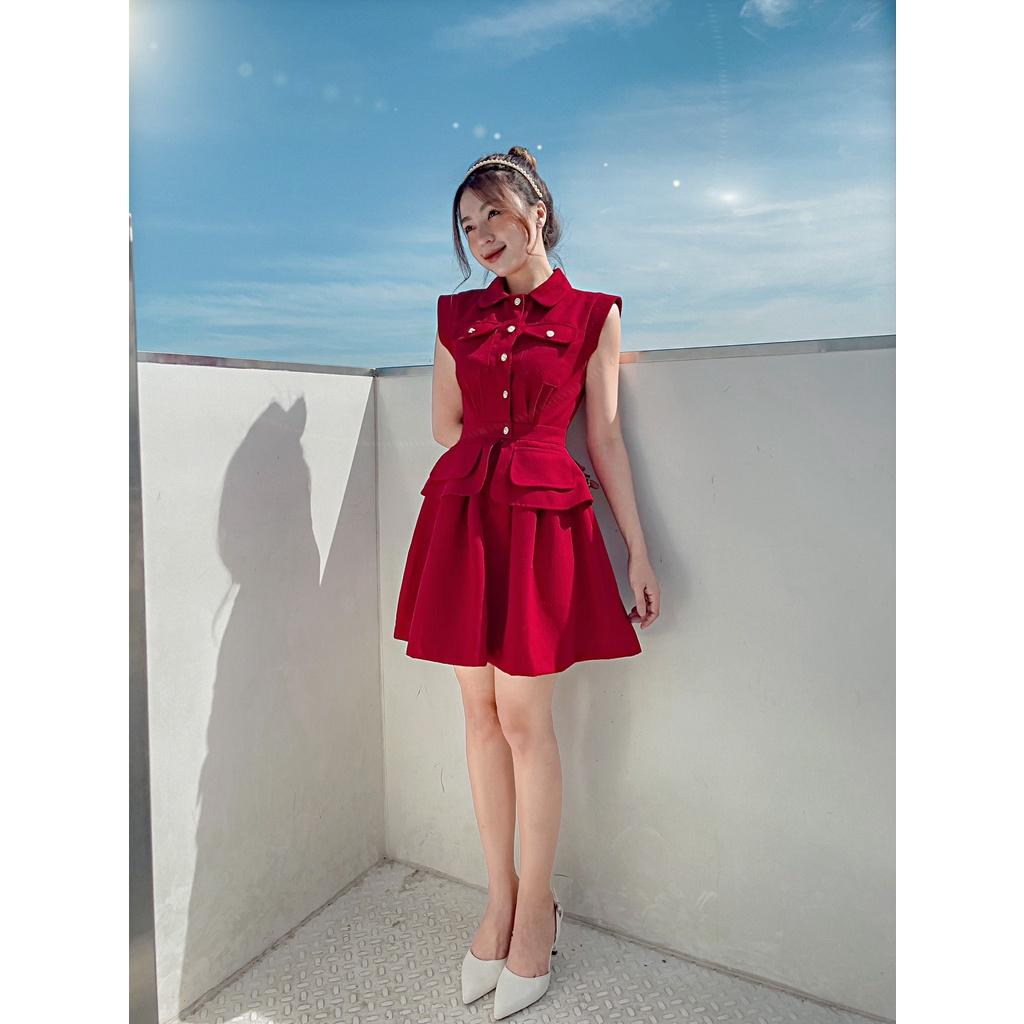 Spring Dress | Váy đỏ thiết kế phối ngực cao cấp xinh xắn Story.clothes thời trang nữ