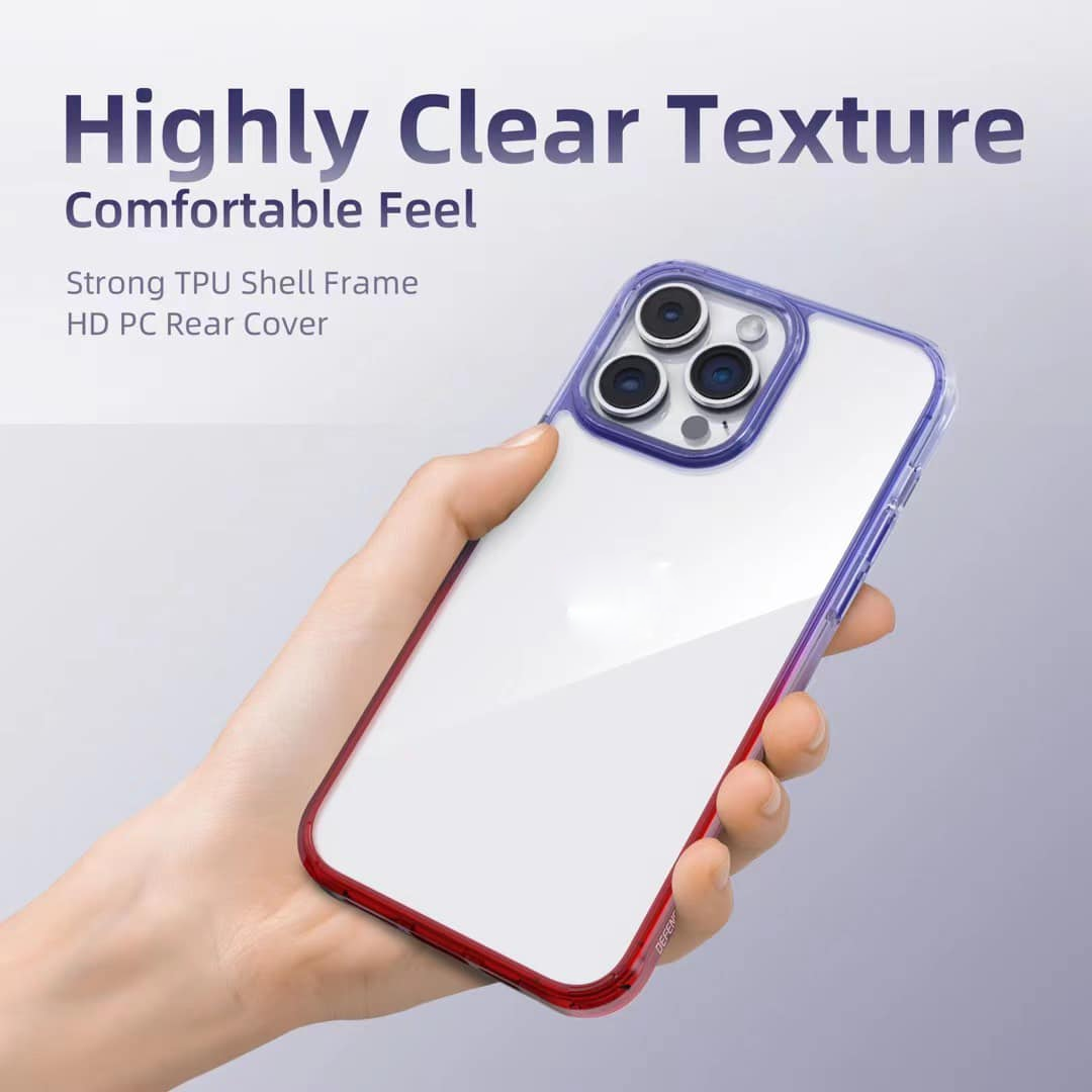 Ốp lưng chống sốc cho iPhone 13 / 13 Pro / 13 Pro Max / 14 / 14 Plus / 14 Pro / 14 Pro Max hiệu Likgus Gradient Clear - Thiết kế thời trang, chống chịu mọi va đập, gờ bảo vệ camera - Hàng nhập khẩu