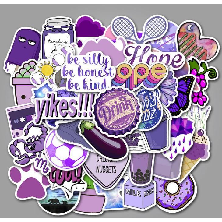 Sticker dán cao cấp CHỦ ĐỀ TÍM Cực COOL ms#52