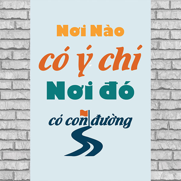 Tranh Slogan Tạo Động Lực Văn phòng DLVP-16 (Khiêm nhường không tranh đấu với ai cả hãy chiến đấu với chính mình)