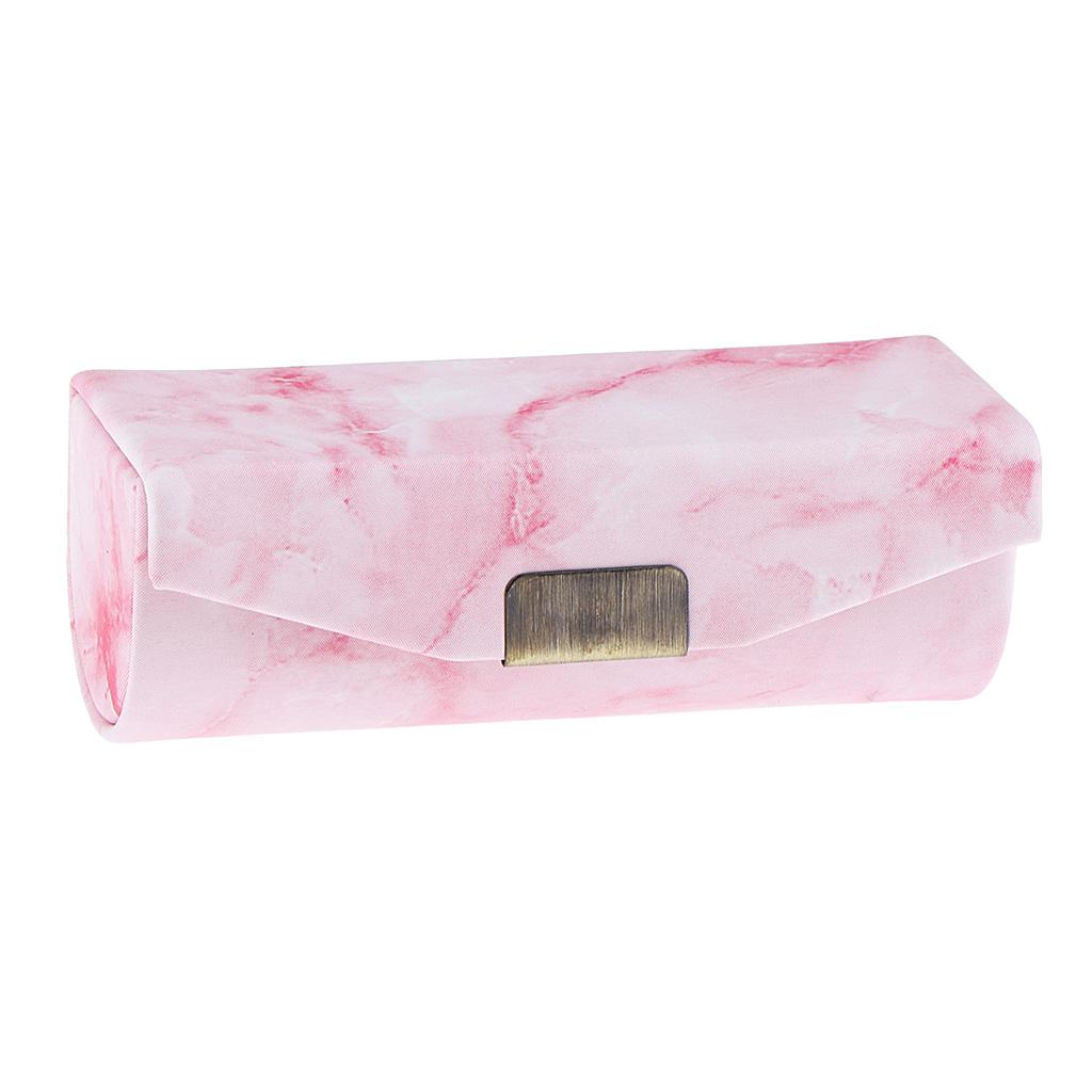 Stone Pattern Leather Lip Gloss Makeup Lipstick Holder Case With Mirror