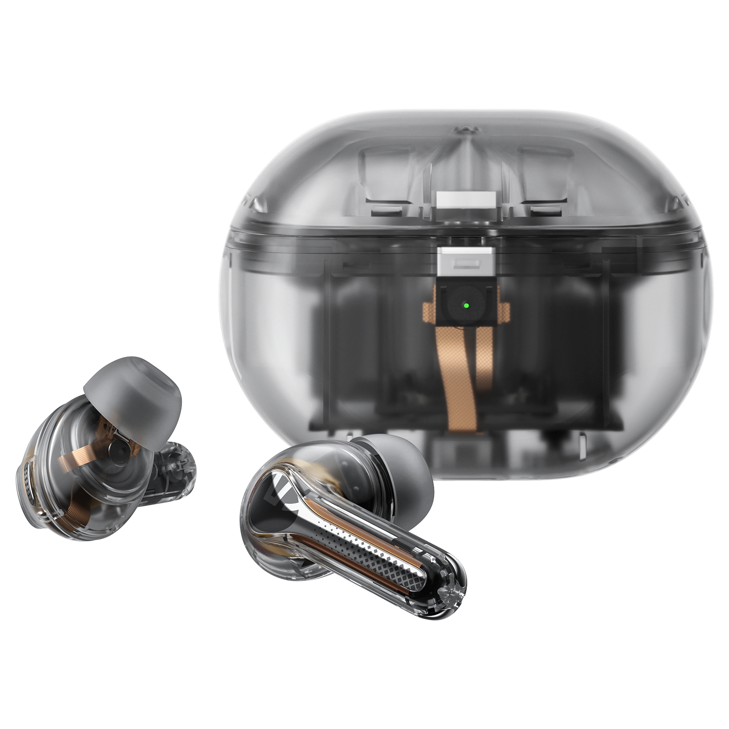 Tai nghe Bluetooth True Wireless SoundPEATS Capsule 3 Pro Transparent - Hàng Chính Hãng