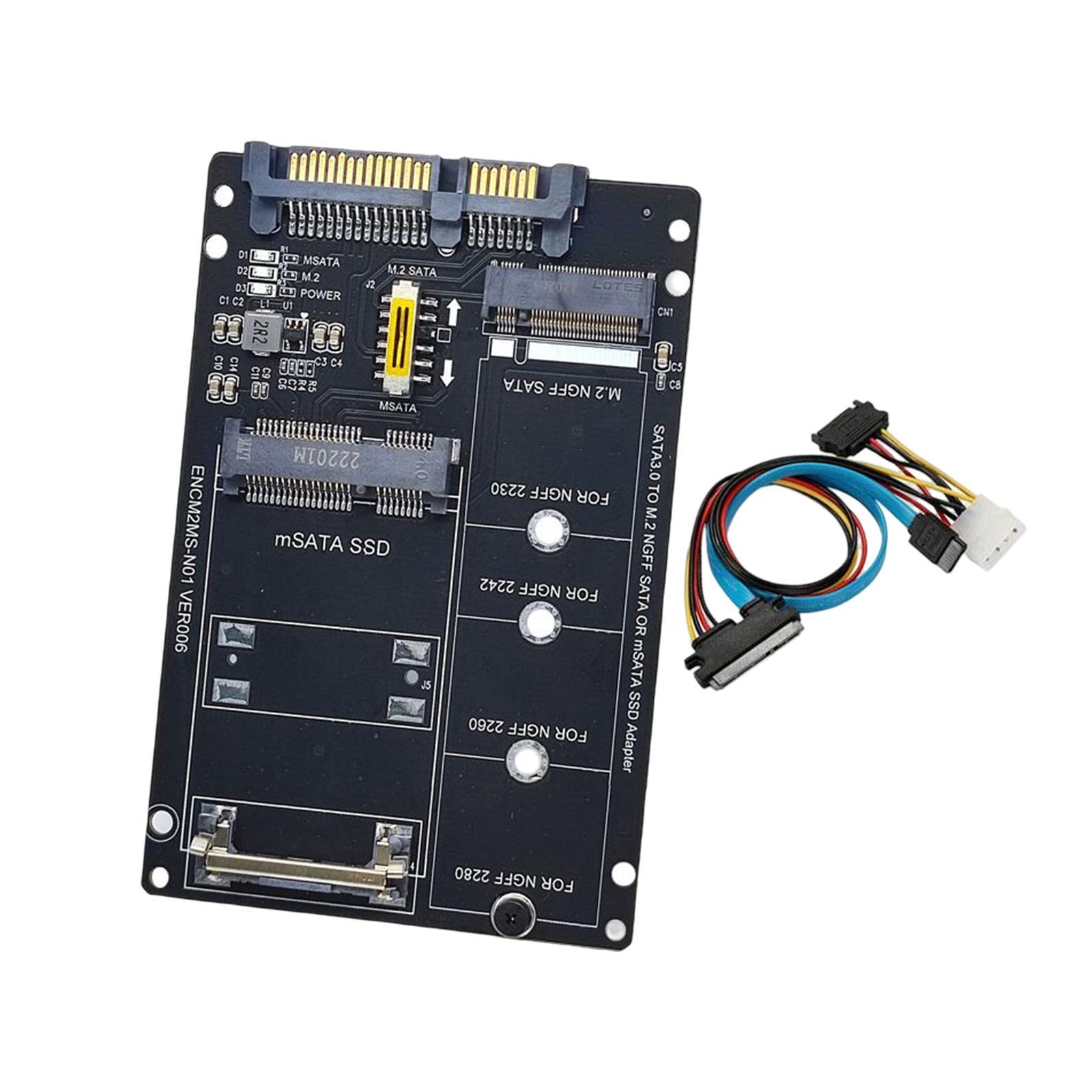 SATA22Pin Male to mSATA/M.2 Card Direct Replaces Spare Parts
