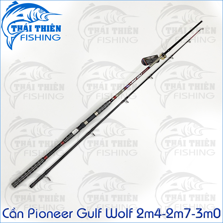 Cần Câu Cá Pioneer Gulf Wolf (Sói Vùng Vịnh) Rỗng  Kết Nối Gim, Cán Hở Siêu Bạo Lực