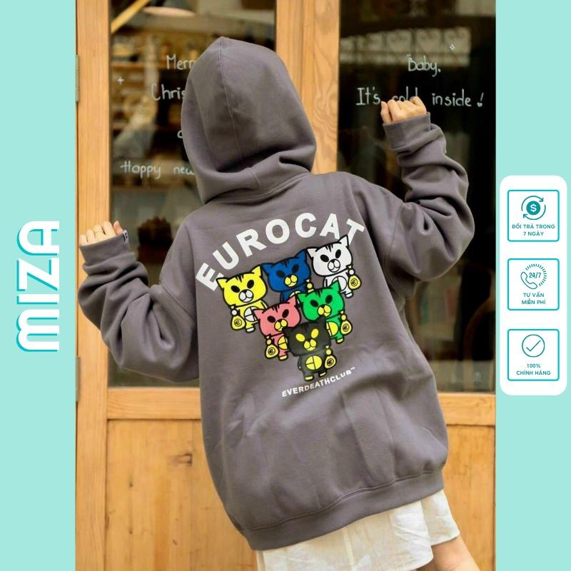 Áo hoodie nữ nam unisex nỉ ngoại cao cấp da cá form rộng có mũ ulzzang hàn quốc cặp đôi local brand cute zip CÚ MÈO